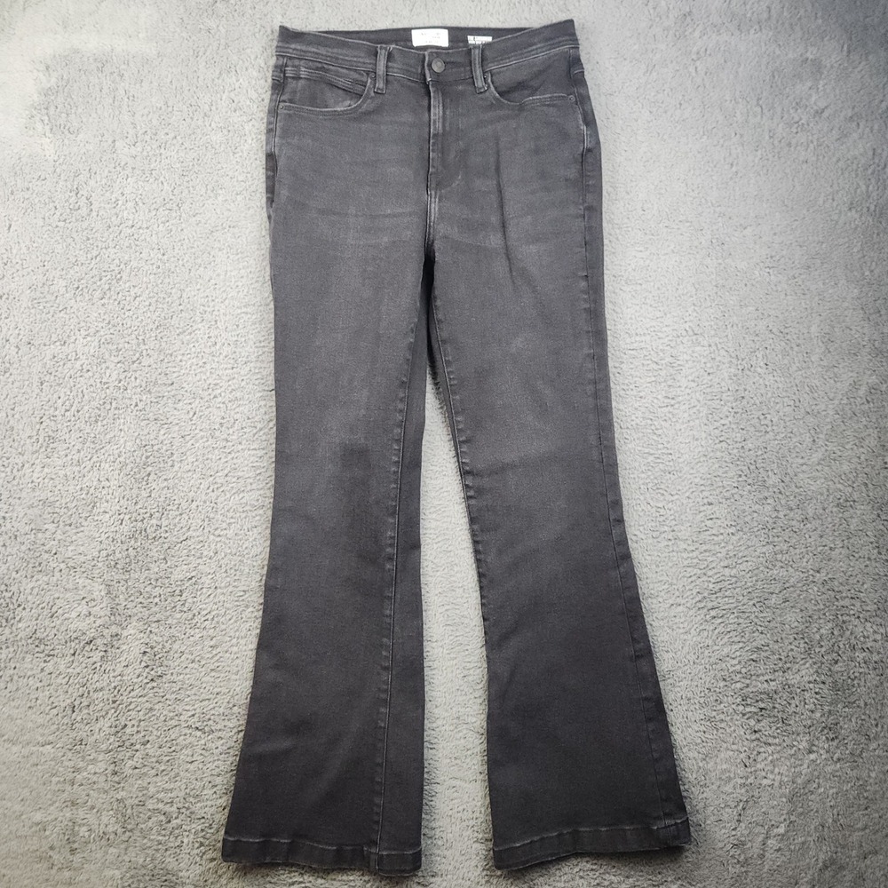Kensie Jeans Flare The Savannah Womens 8/29 Black High Rise Stretch Denim Pants
